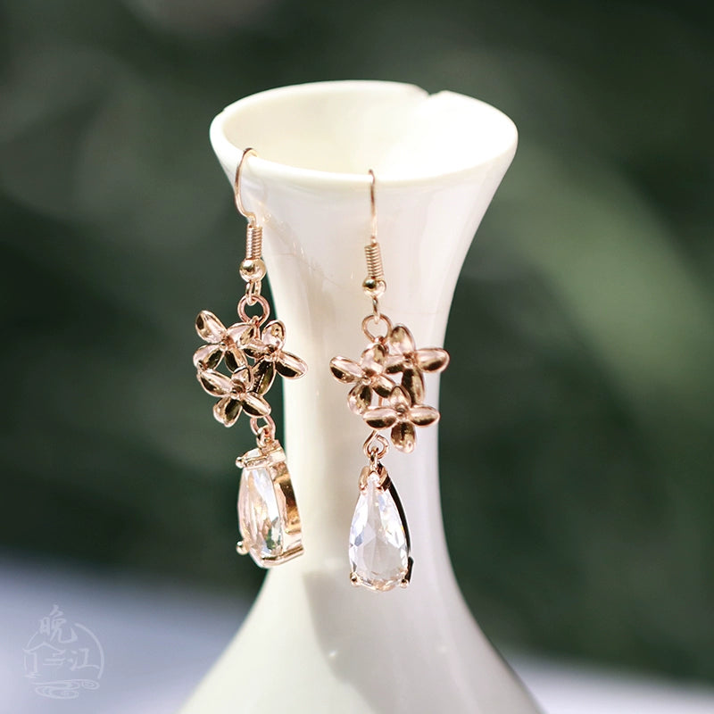 Ice Crystal Chinese Style Earrings