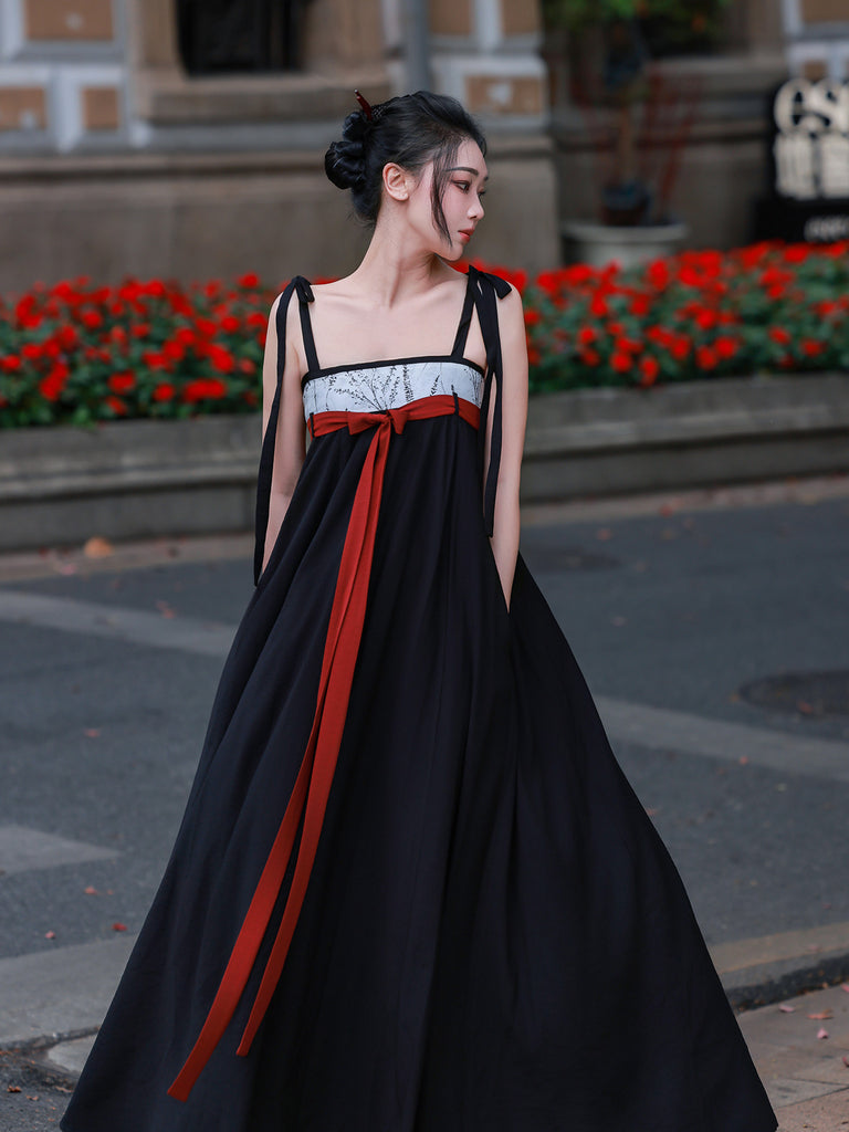 Xuan Mo | Modern Chinese Hanfu Set with Jacket and Elastic Qixiong Str ...