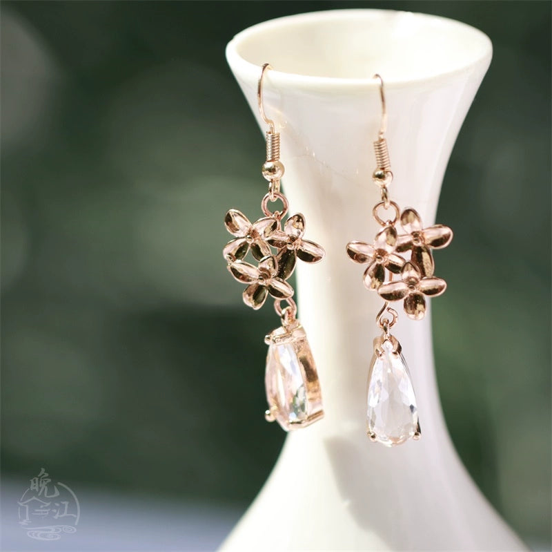 Ice Crystal Chinese Style Earrings