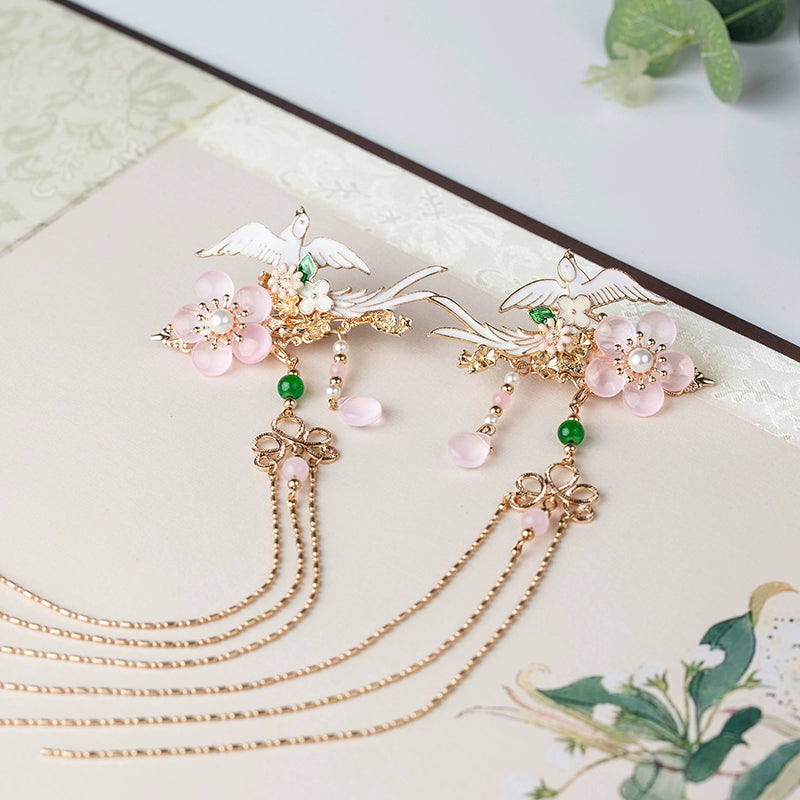 Hanfu Hair Accessories Set: Cranes