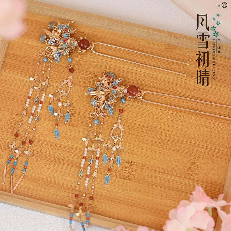 Hanfu Hair Pins: Tide of the Sea