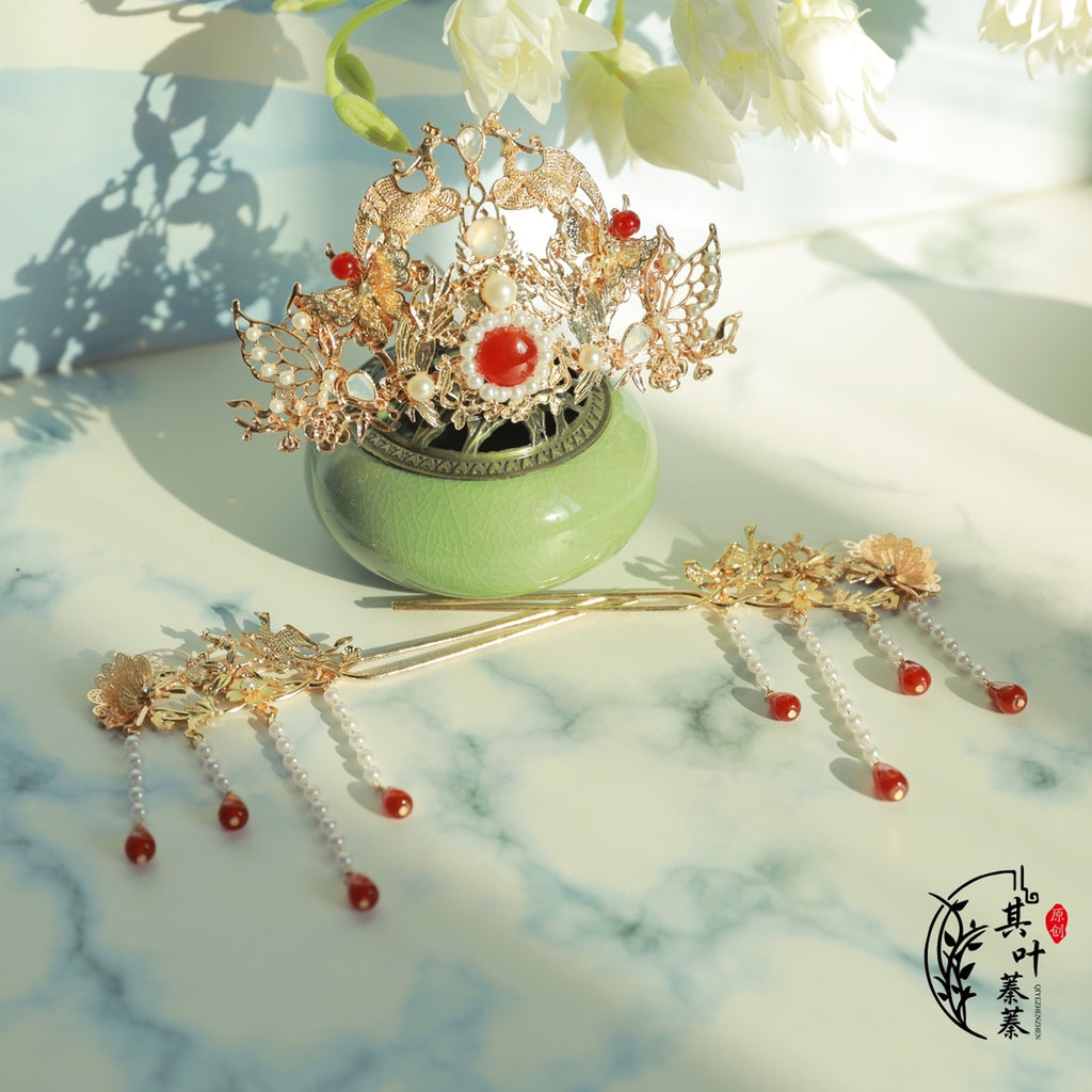 Hanfu Hair Accessories Set: Ibis