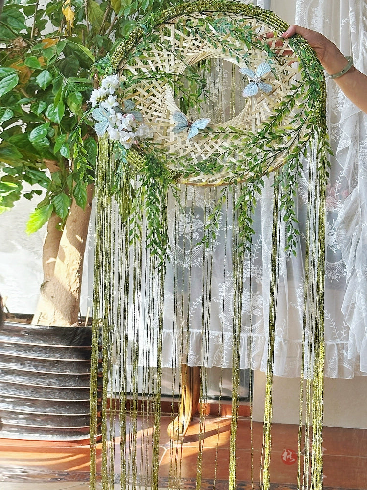 Willow Leaves Bamboo Veil Hat (斗笠)