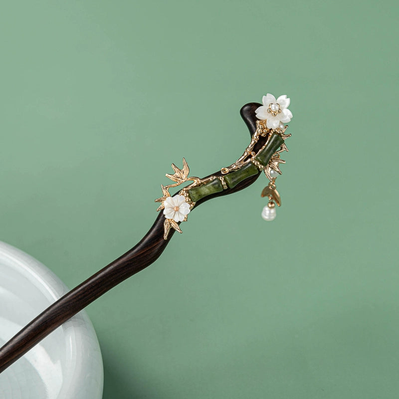 Peridot Bamboo New Chinese Style Hair Stick