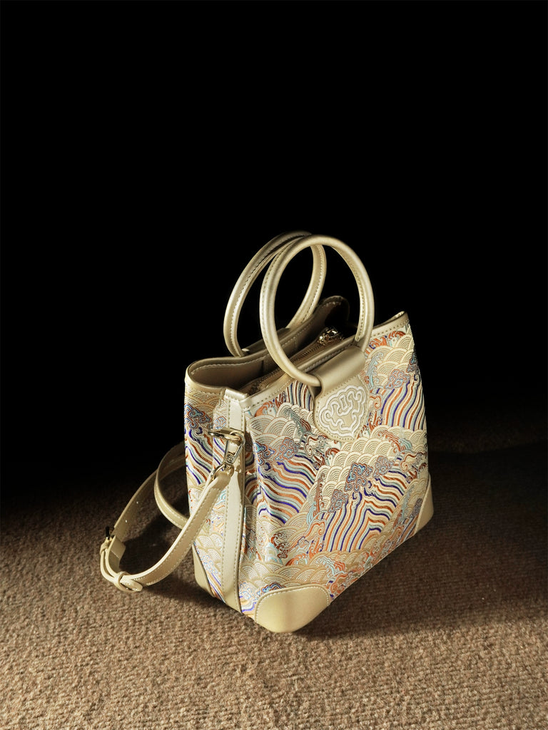 Sea Cliffs Song Brocade Handbag