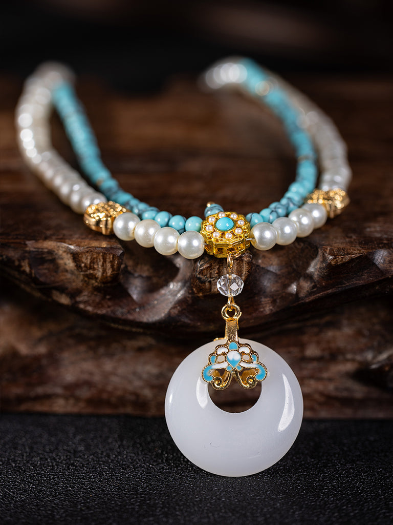 Frost Moon Cheongsam Style Necklace