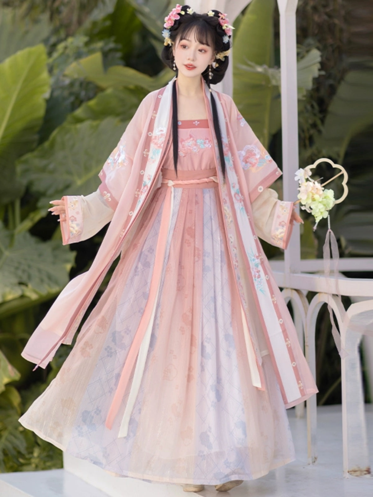 Traditional Diy Hanfu Sewing Pattern Women Chinese Style Dress Elegant  Hanfu Long Chiffon Dress Set Trench
