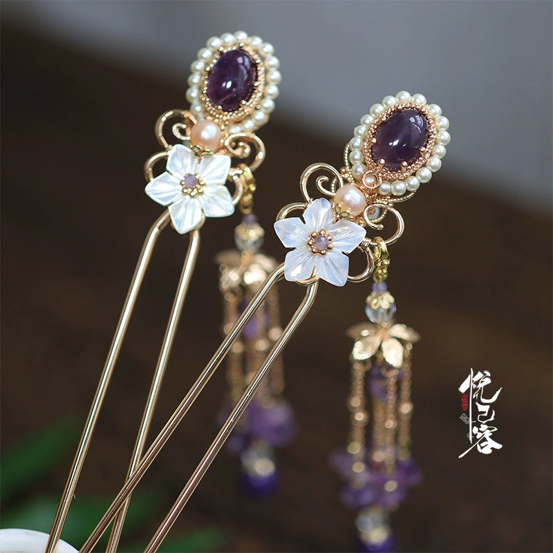 Hair Pin: Purple Kite