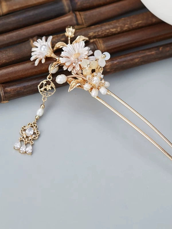Sunflower Tassel Ancient Style Hair Stick for Hanfu & Cheongsam
