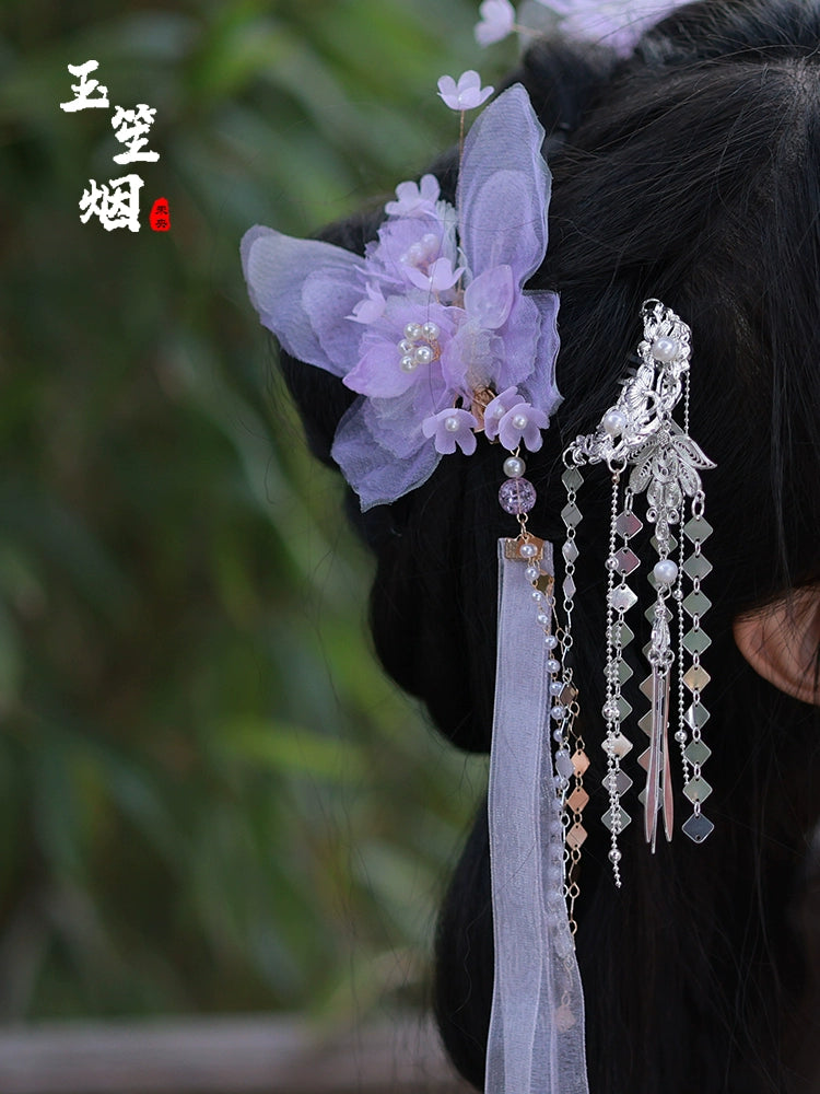 Hanfu Hair Clips: Silk Butterflies