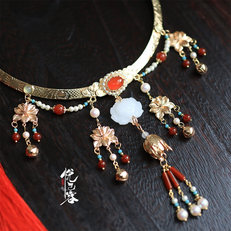 Furry Festive Chinese Style Necklace