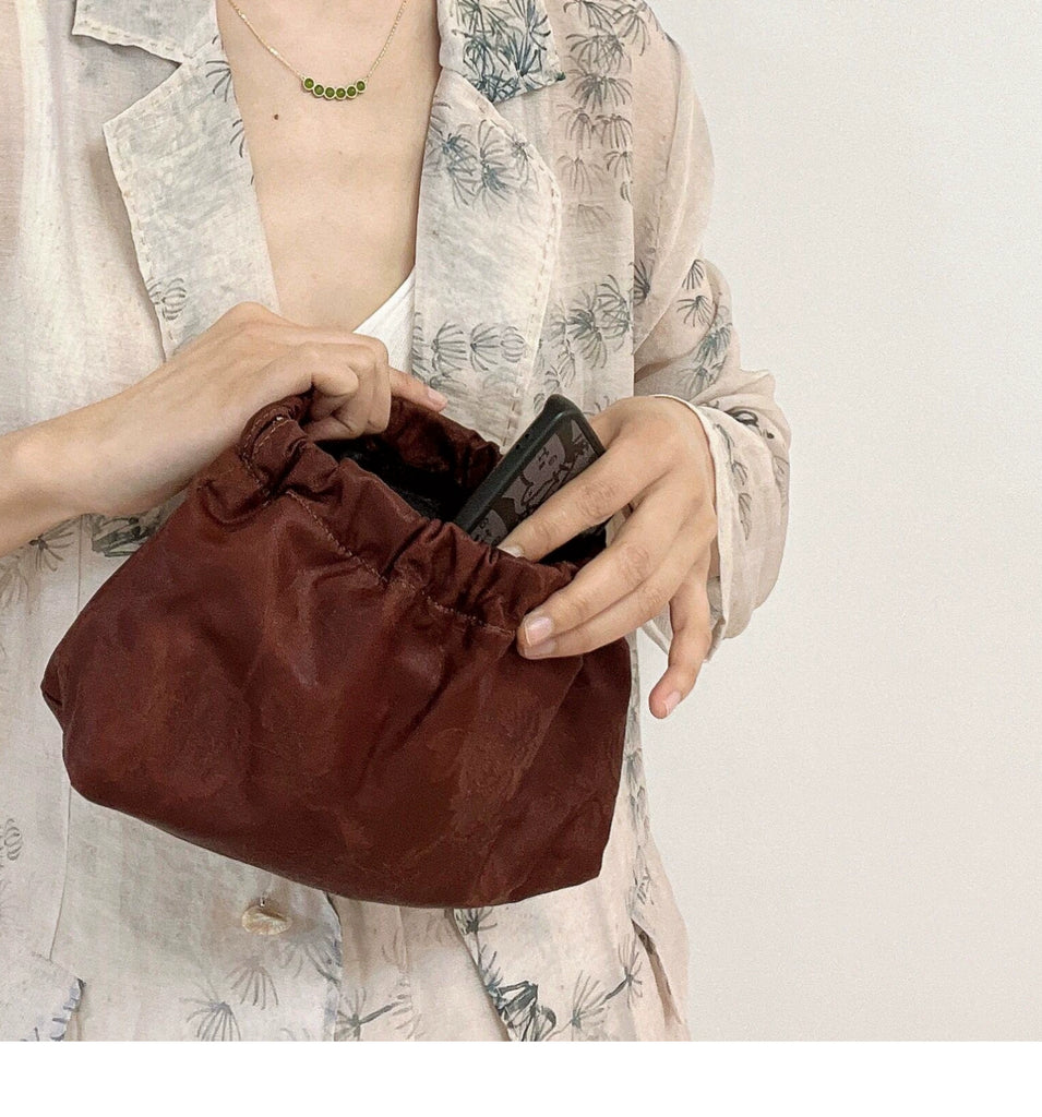 Burgundy Cloud Shoulder Bag for Women