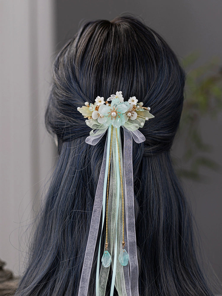 Back Hair Pin: Snow Lotus