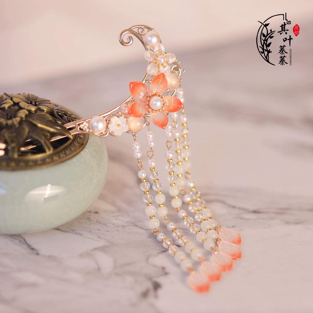 Hanfu Hair Accessories Set: Peachy