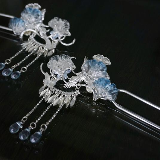 Hair Pin: Silver Frost