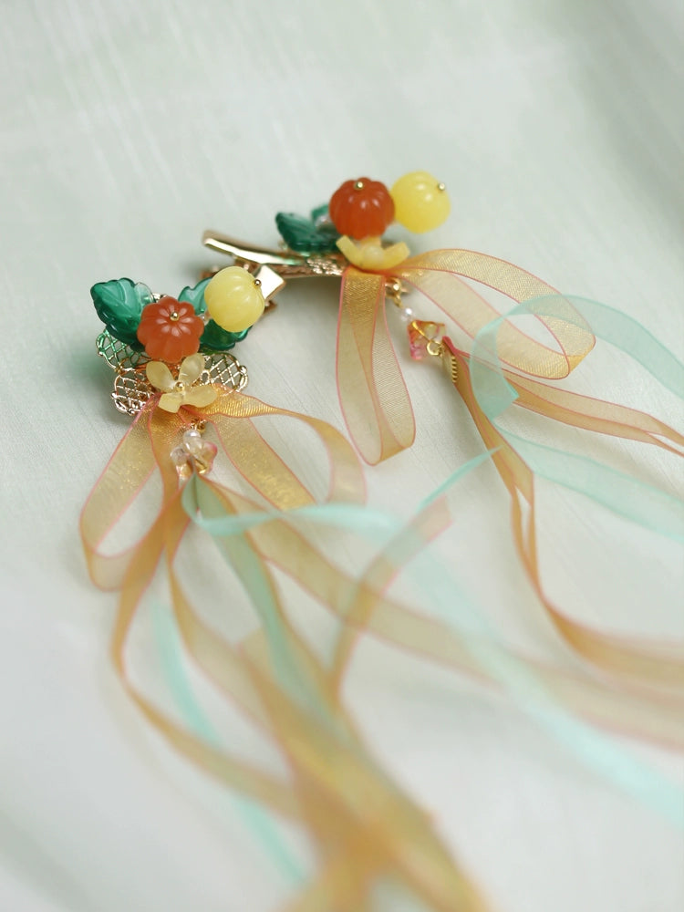 Hair Clips: Autumn Fruits