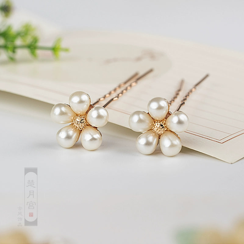 Hair Pins: Pearl Beads