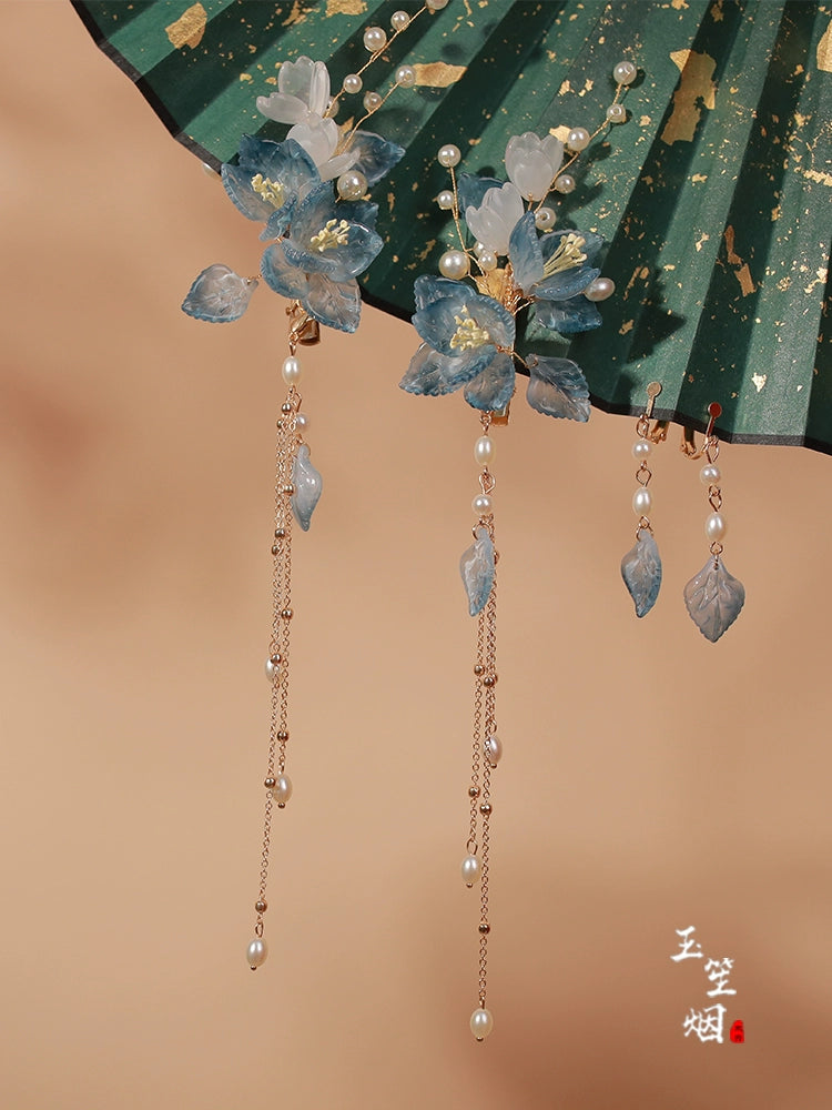 Hanfu Hair Clips: Rain