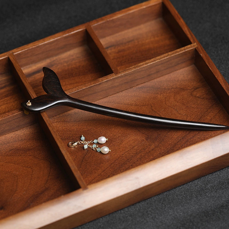 Northern Sea Fish Tail Unique Classical Ebony Hair Stick