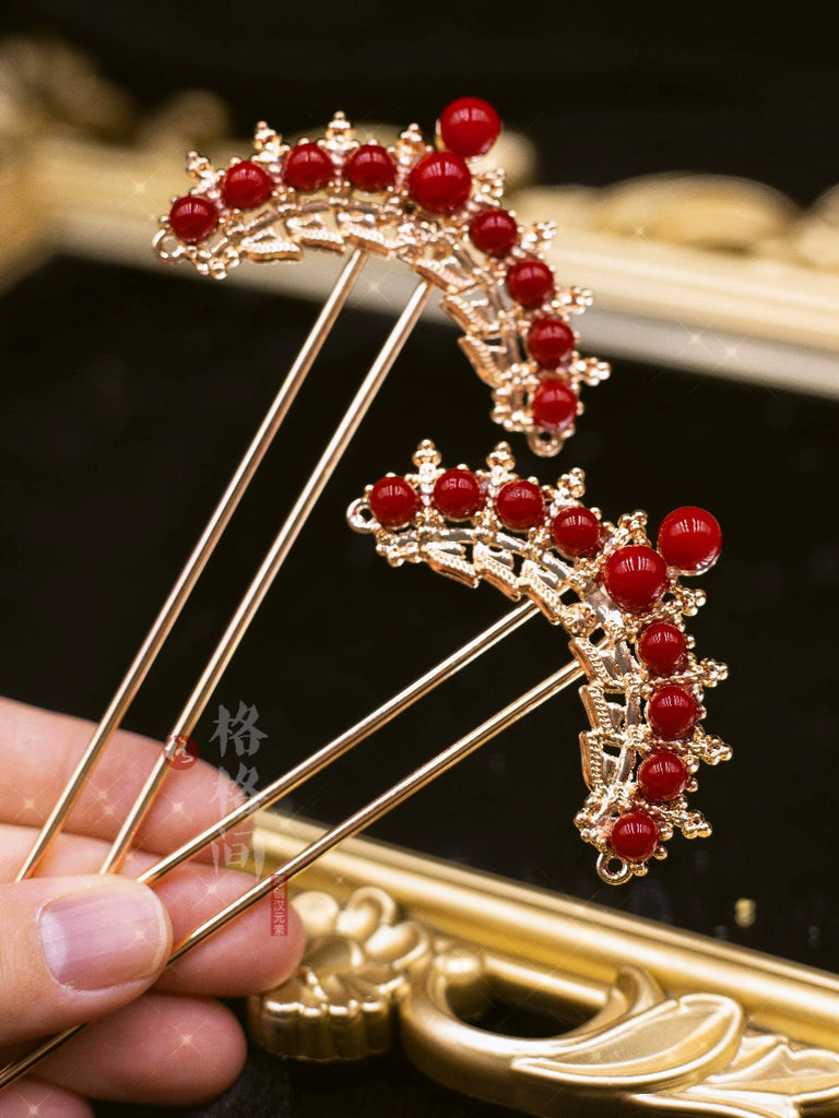 Hanfu Hair Pins: Danxia