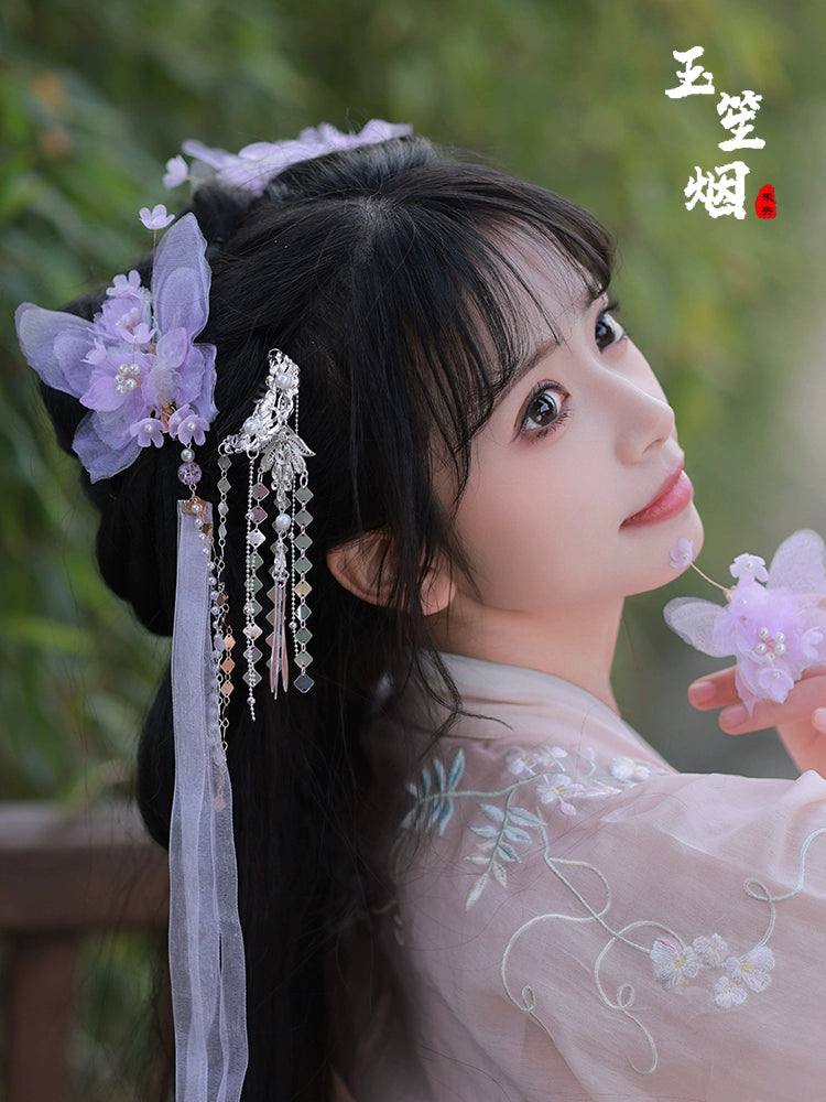 Hanfu Hair Clips: Silk Butterflies