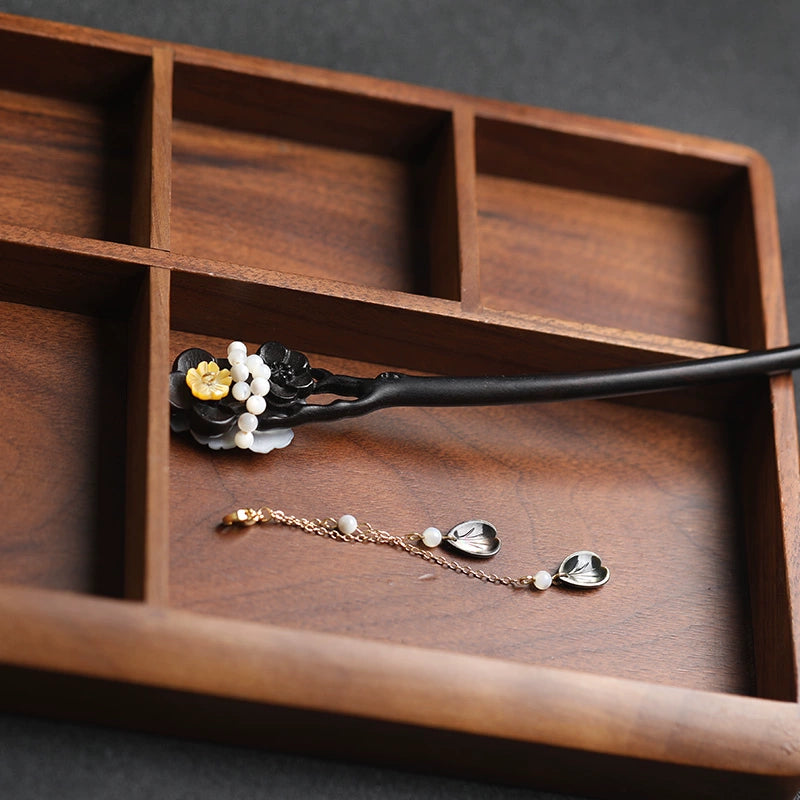 Beauty of the Nation Natural Mother-of-Pearl Ebony Hair Stick