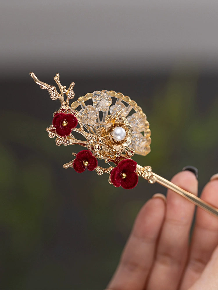 Hair Pin: Red Plum