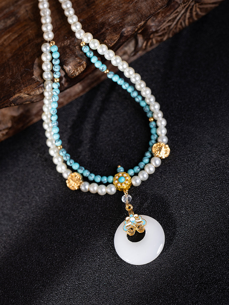 Frost Moon Cheongsam Style Necklace