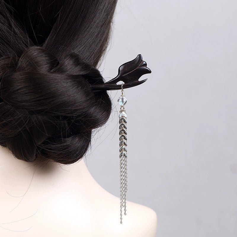 Tulip Tassel Ethnic Style Long Tassel Hanfu Hair Stick