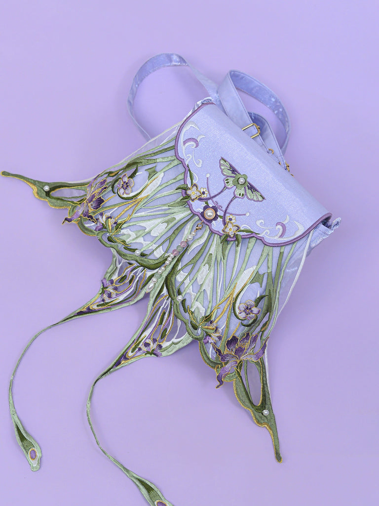 Embroidered Butterfly Wings Backpack for Women