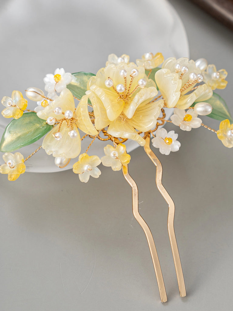 Autumn Moon Blossom Hairpin - Hanfu Hair Accessories Set