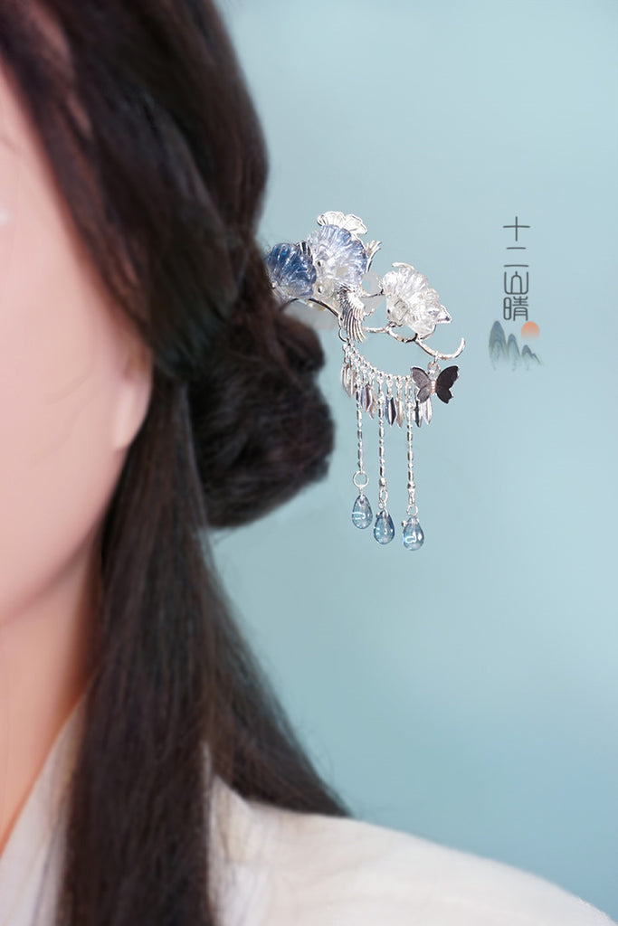 Hair Pin: Silver Frost