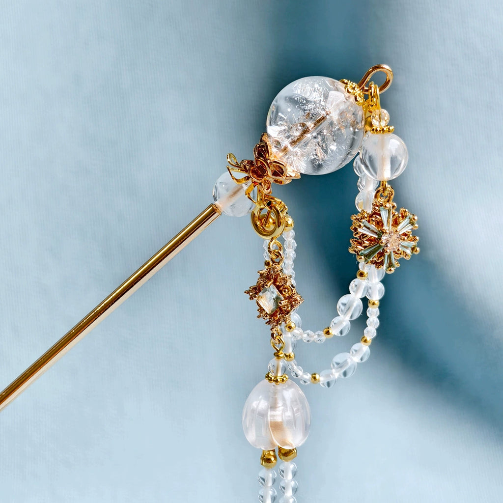 Tassels Hair Stick: Crystal