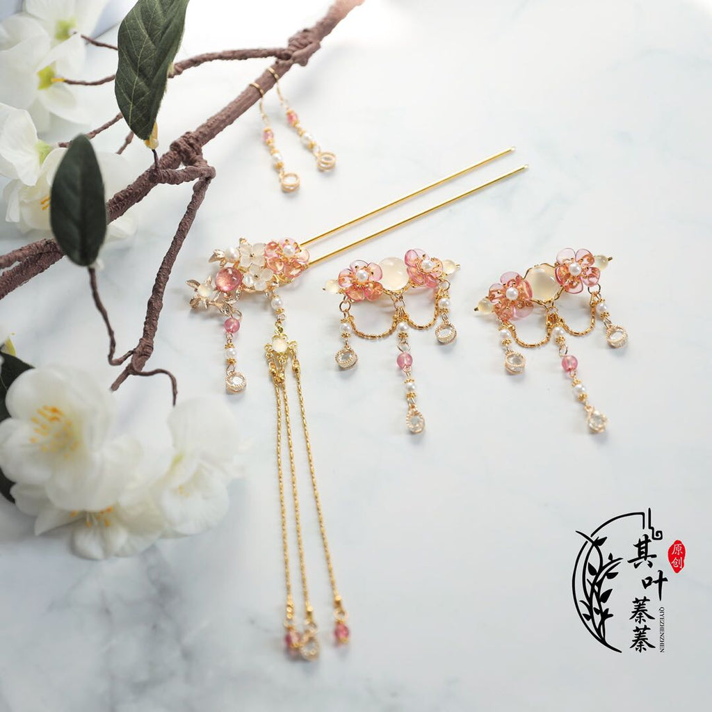 Hanfu Hair Accessories Set: Lingxue