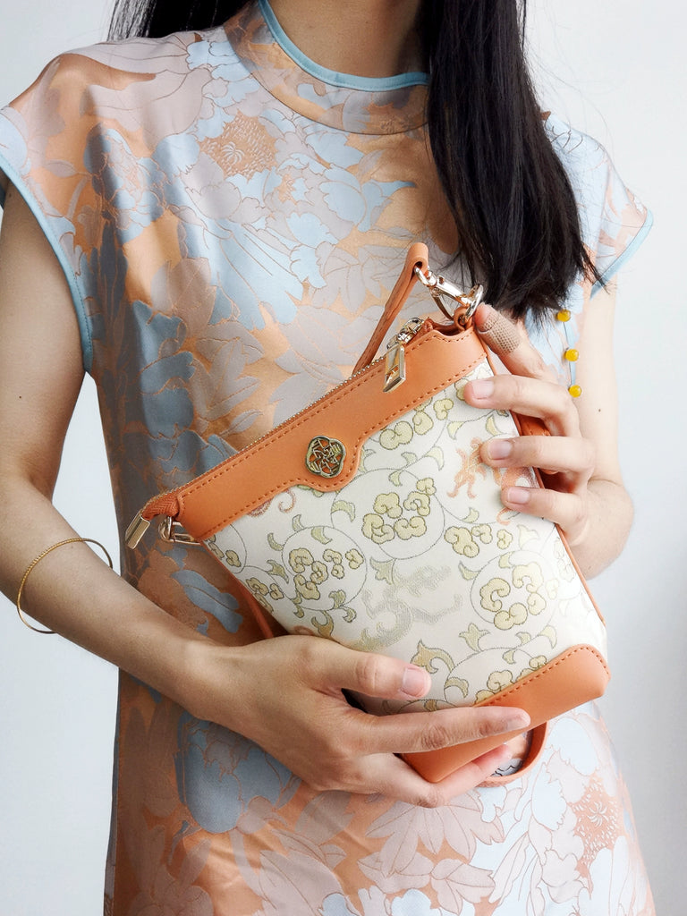 Tangerine Small Bucket Bag for Women