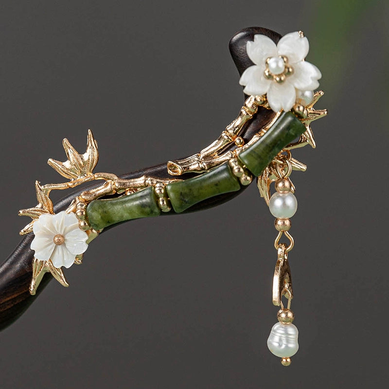 Peridot Bamboo New Chinese Style Hair Stick