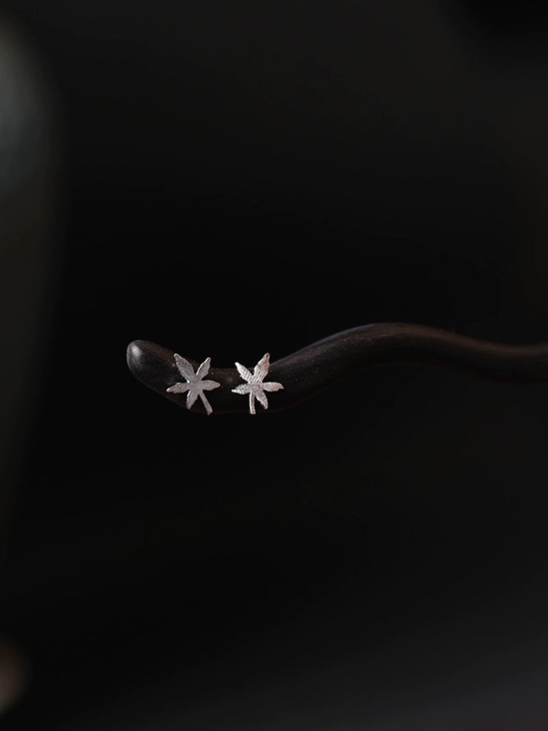 Maple Forest Dusk Sterling Silver Ebony Hair Stick