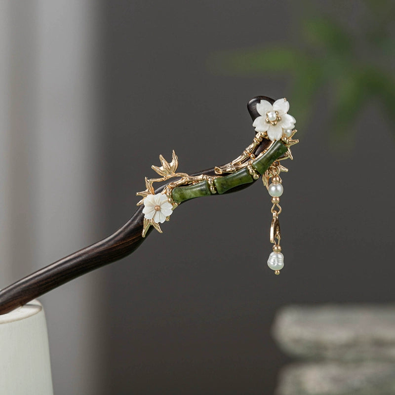 Peridot Bamboo New Chinese Style Hair Stick