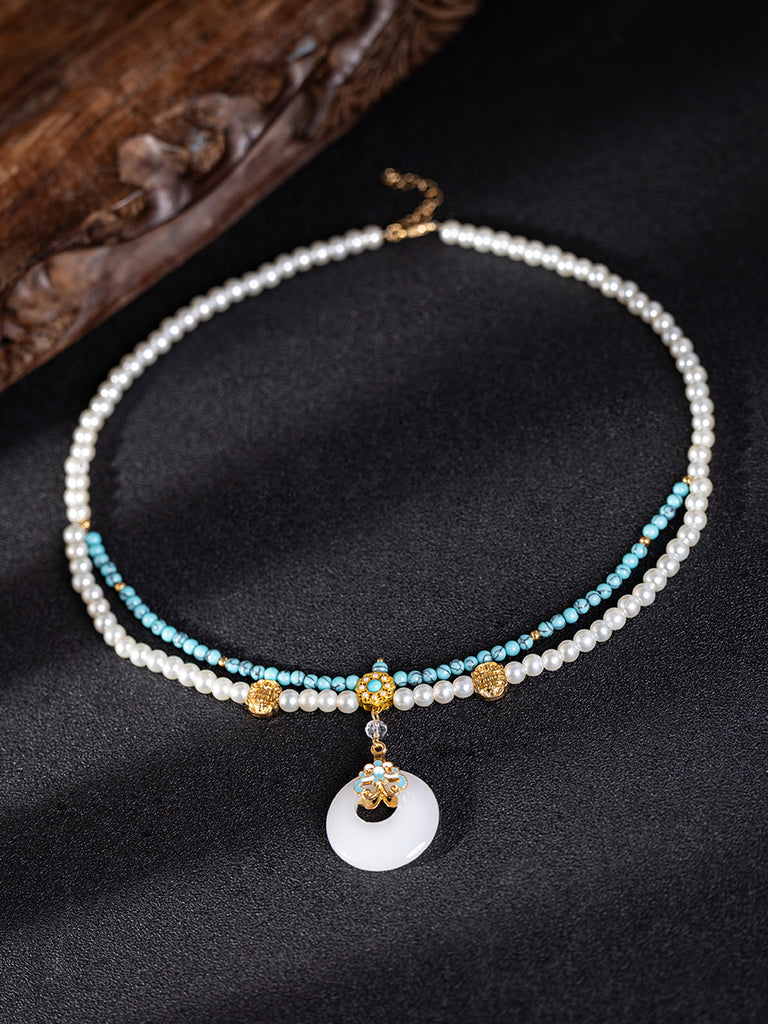 Frost Moon Cheongsam Style Necklace