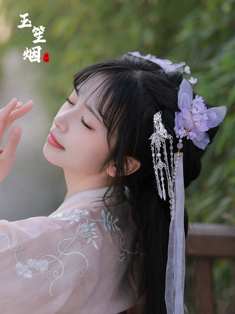 Hanfu Hair Clips: Silk Butterflies