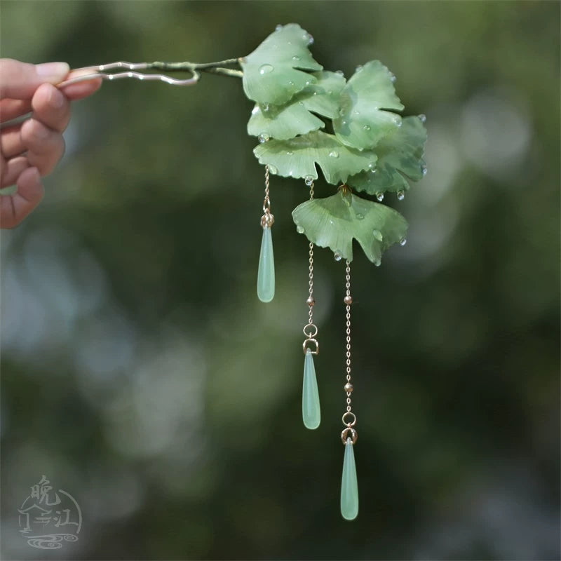 Ginkgo Leaves Hair Stick | Ancient Chinese Hair Accessory – Hanfu Story