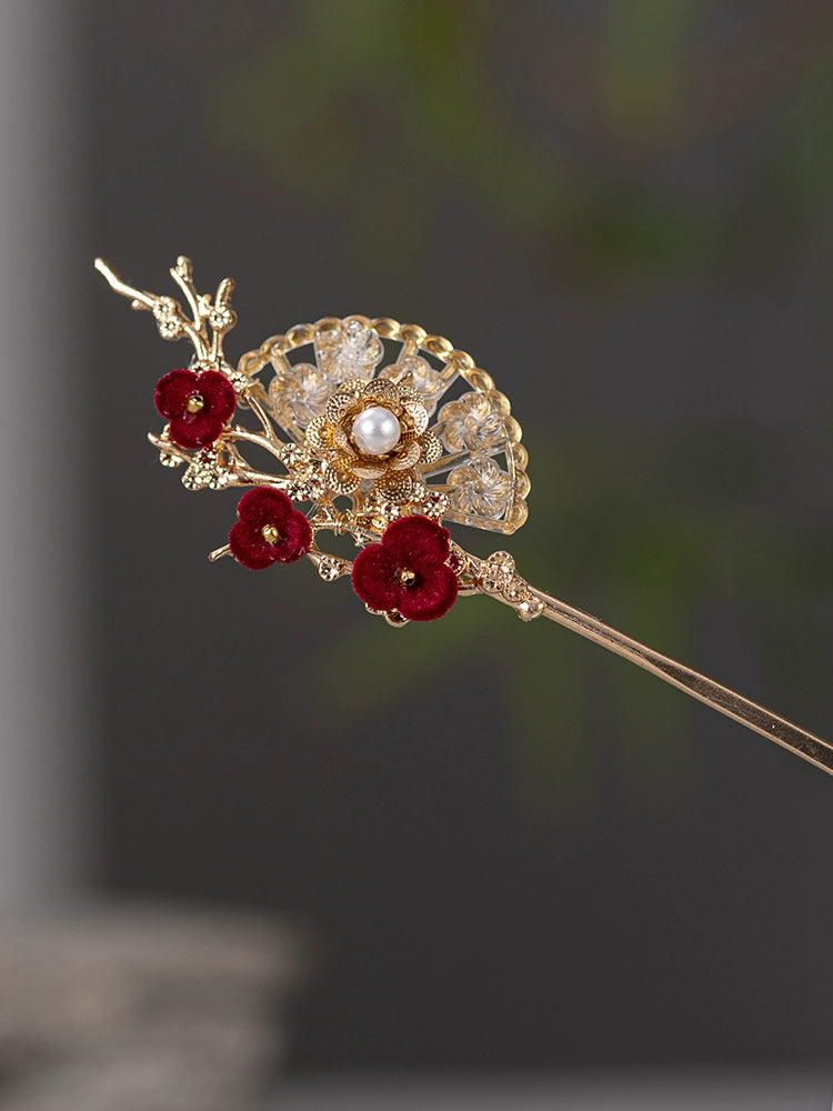 Hair Pin: Red Plum