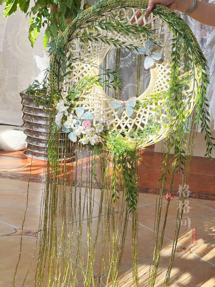 Willow Leaves Bamboo Veil Hat (斗笠)