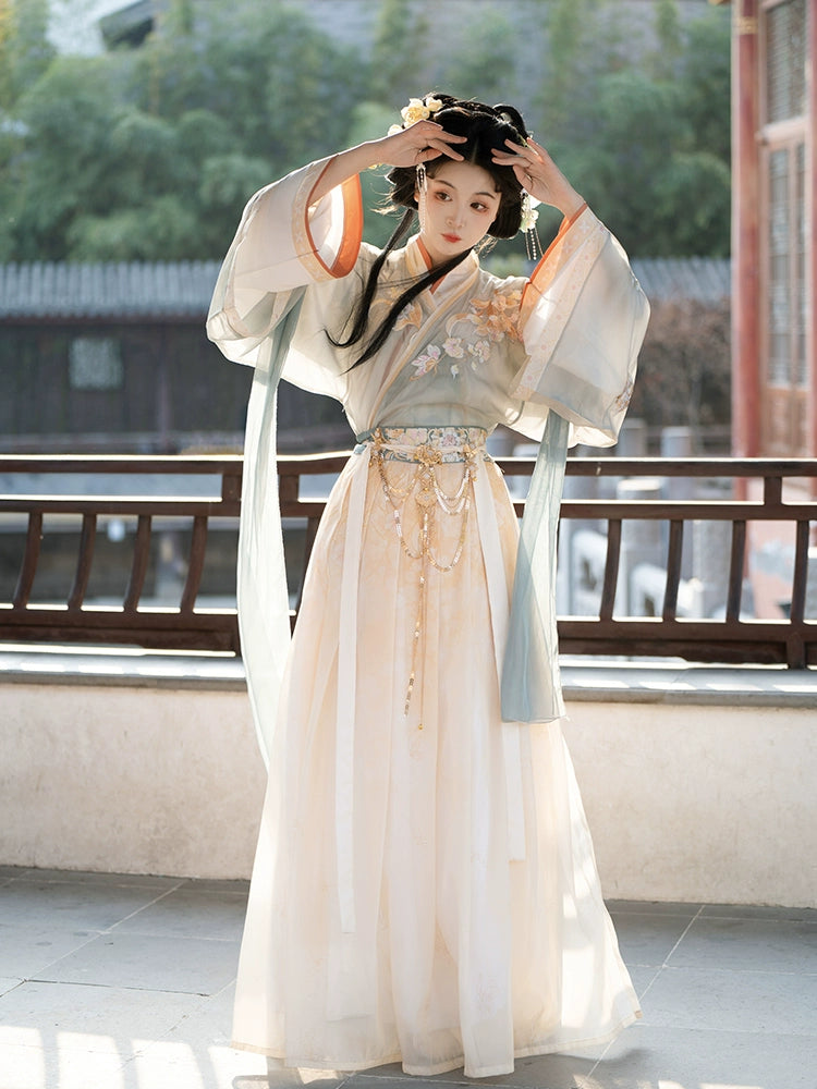 Wei Jin Dynasty Qiyao Ruqun Hanfu