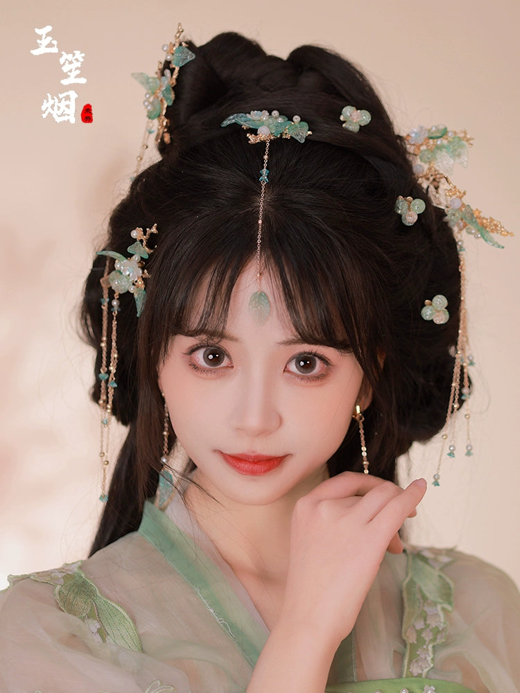 Hanfu Hair Accessories Set: Greenery