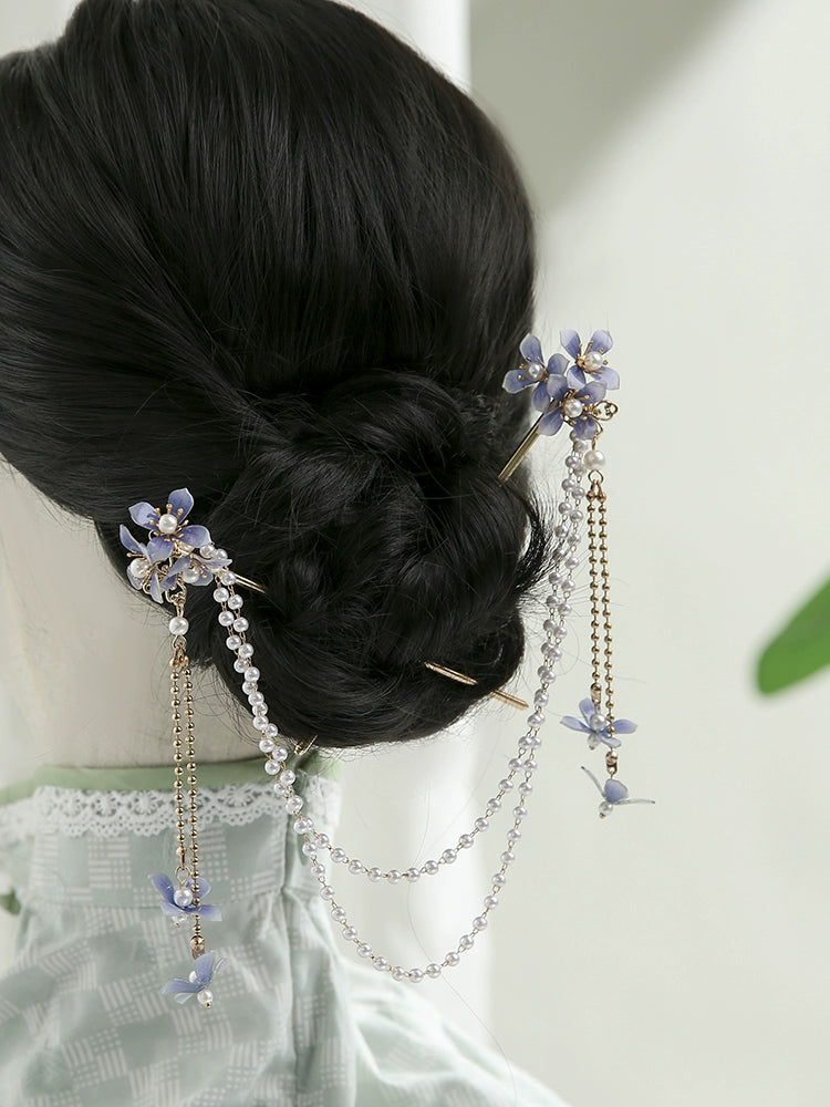 Back Hair Pin: Hydrangea