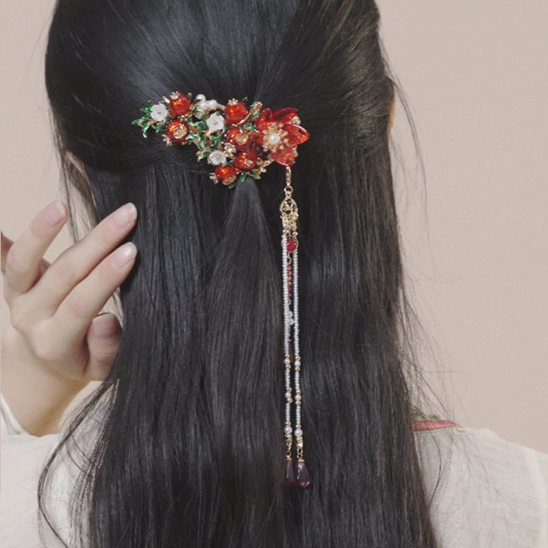 Hanfu Hair Accessories Set: Pomegranate