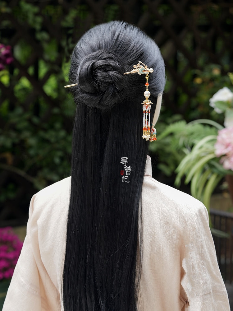 Tassel Hair Pin: Soaring Dragon