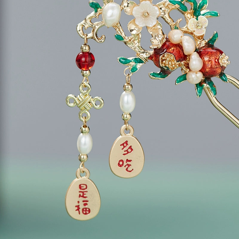 Blessing Hairpin Playful Ancient Style Hair Stick for Hanfu & Ethnic Accessories