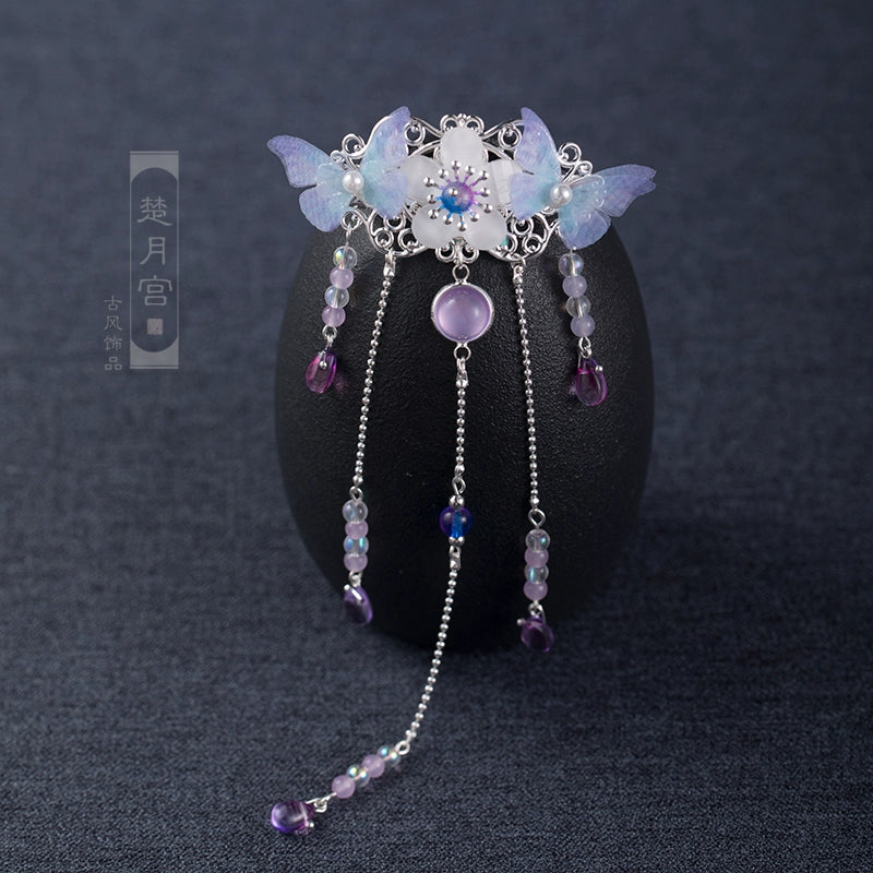 Back Hair Pin: Lilac Butterfly